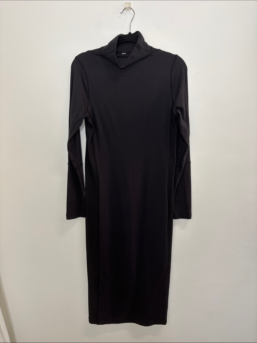 lululemon athletica Black Long Sleeve Midi Dress with Mock Neck